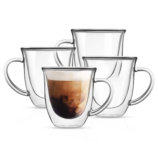 JoyJolt® 13.5oz. Serene Double Wall Coffee Glasses, 4ct.